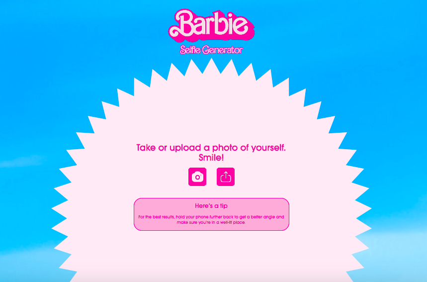 So you can put together your own posters in the style of the movie 'Barbie' 