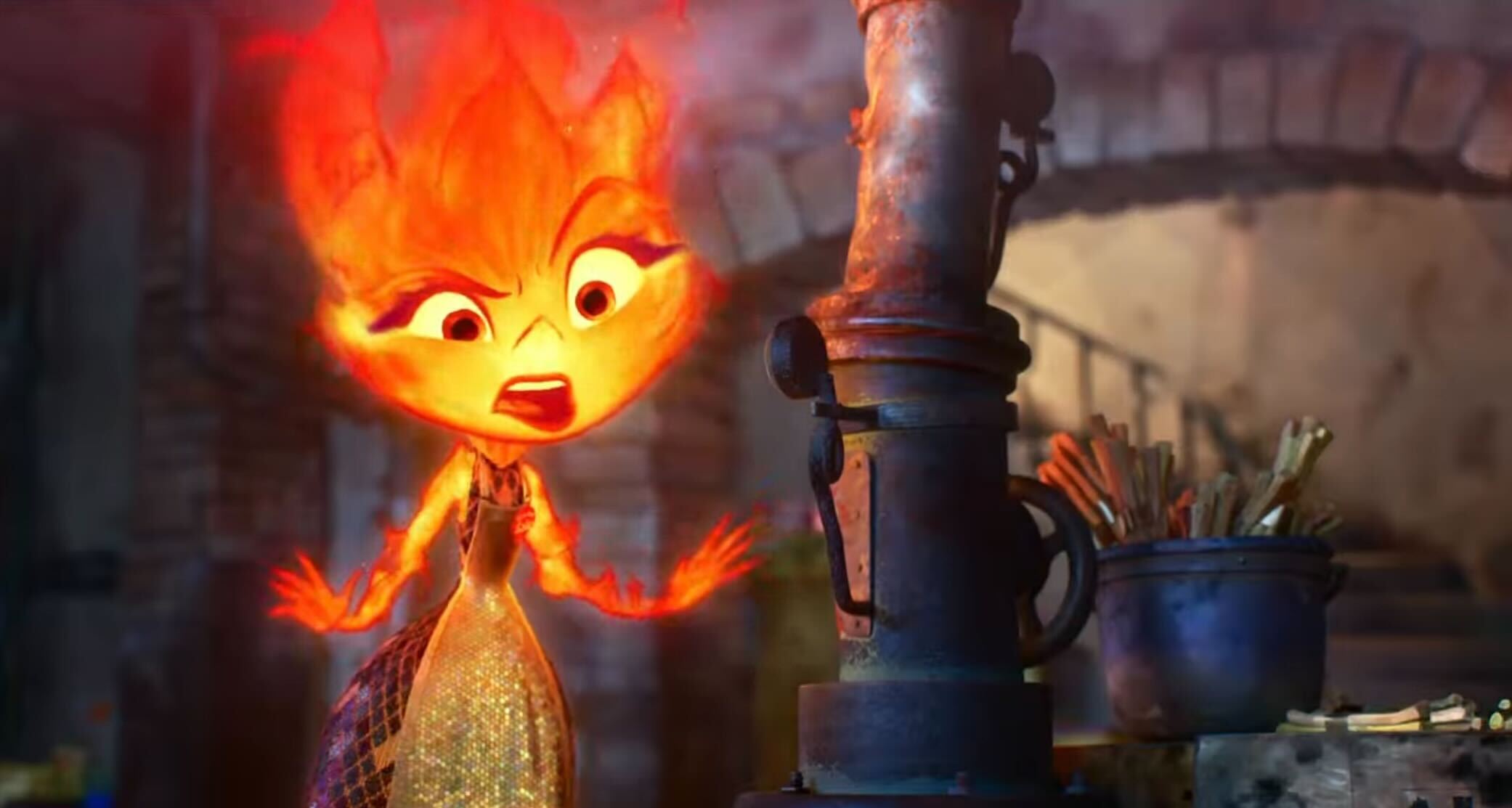 El agua y el fuego "combina" en el nuevo tráiler de 'Elemental' de Pixar