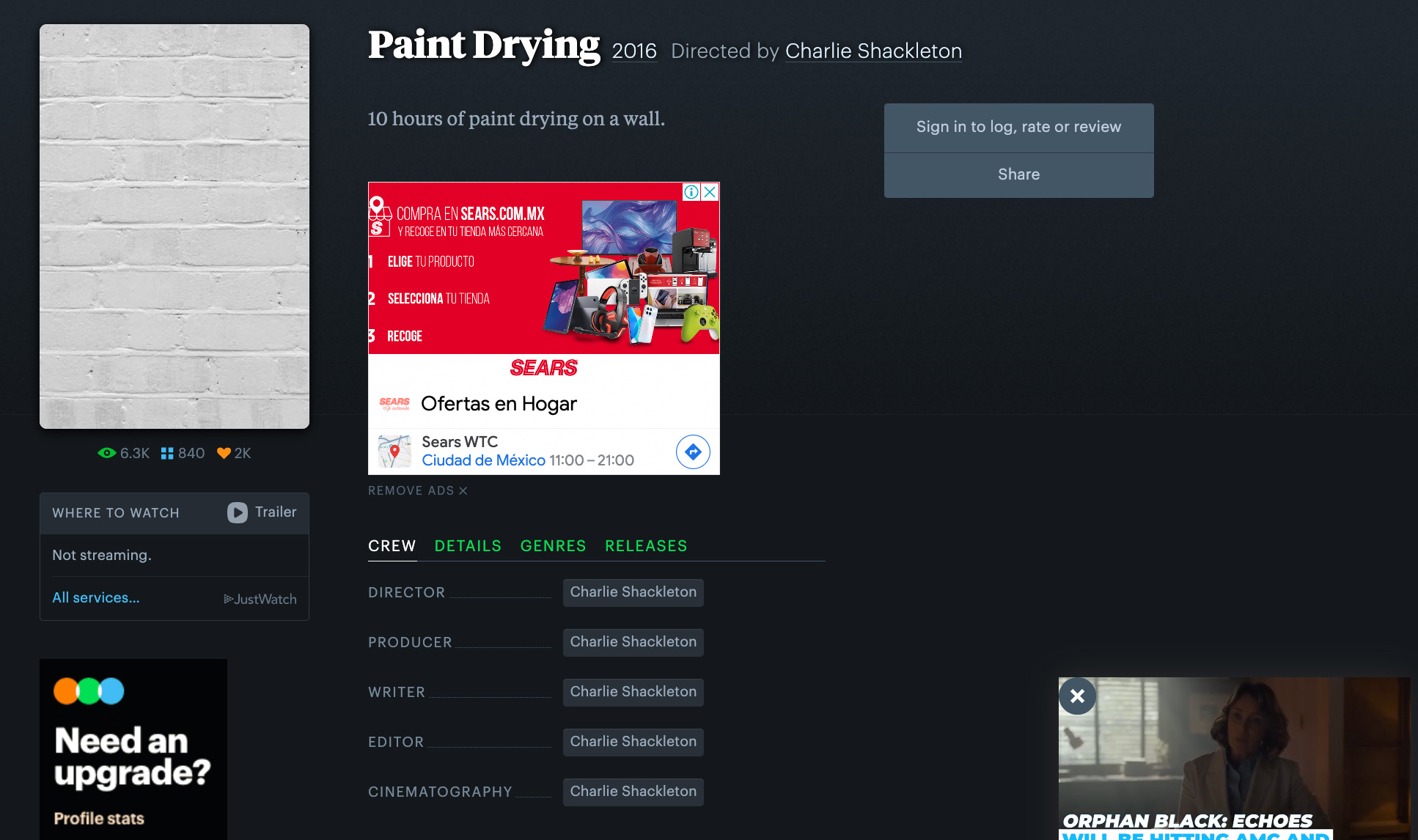 Letterbox profile “paint drying”.