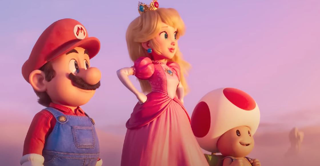 With Princess Peach!  Here's the new official trailer for the 'Super Mario Bros' movie