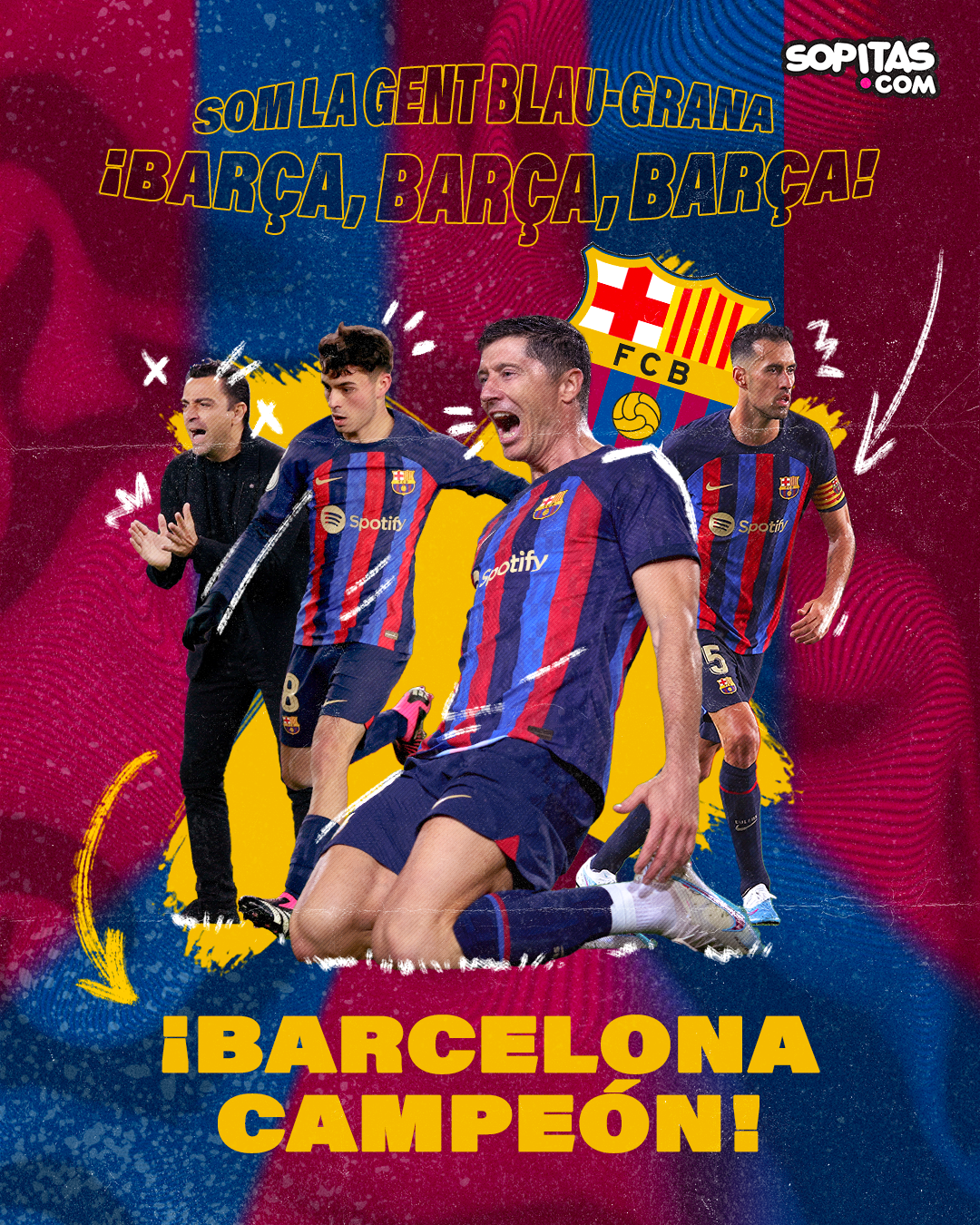 Barcelona was crowned in La Liga of Spain
