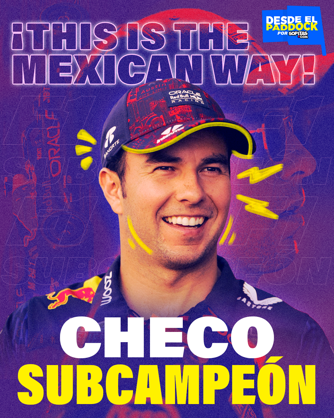 Checo Pérez climbs to the podium at the Las Vegas GP and is runner-up in drivers