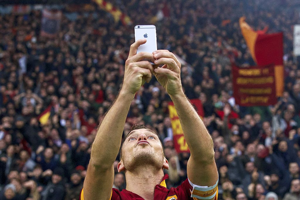 Totti's selfie before Lazio