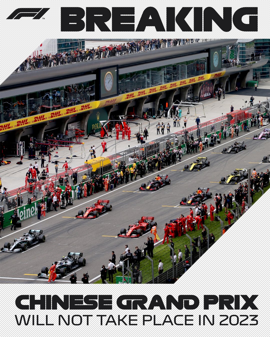 The Chinese Grand Prix "its going down" of the F1 calendar in 2023