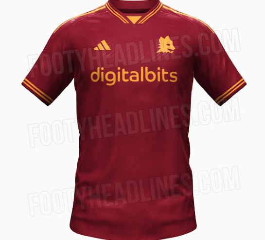 Roma would change brands and return to a retro logo for the home shirt