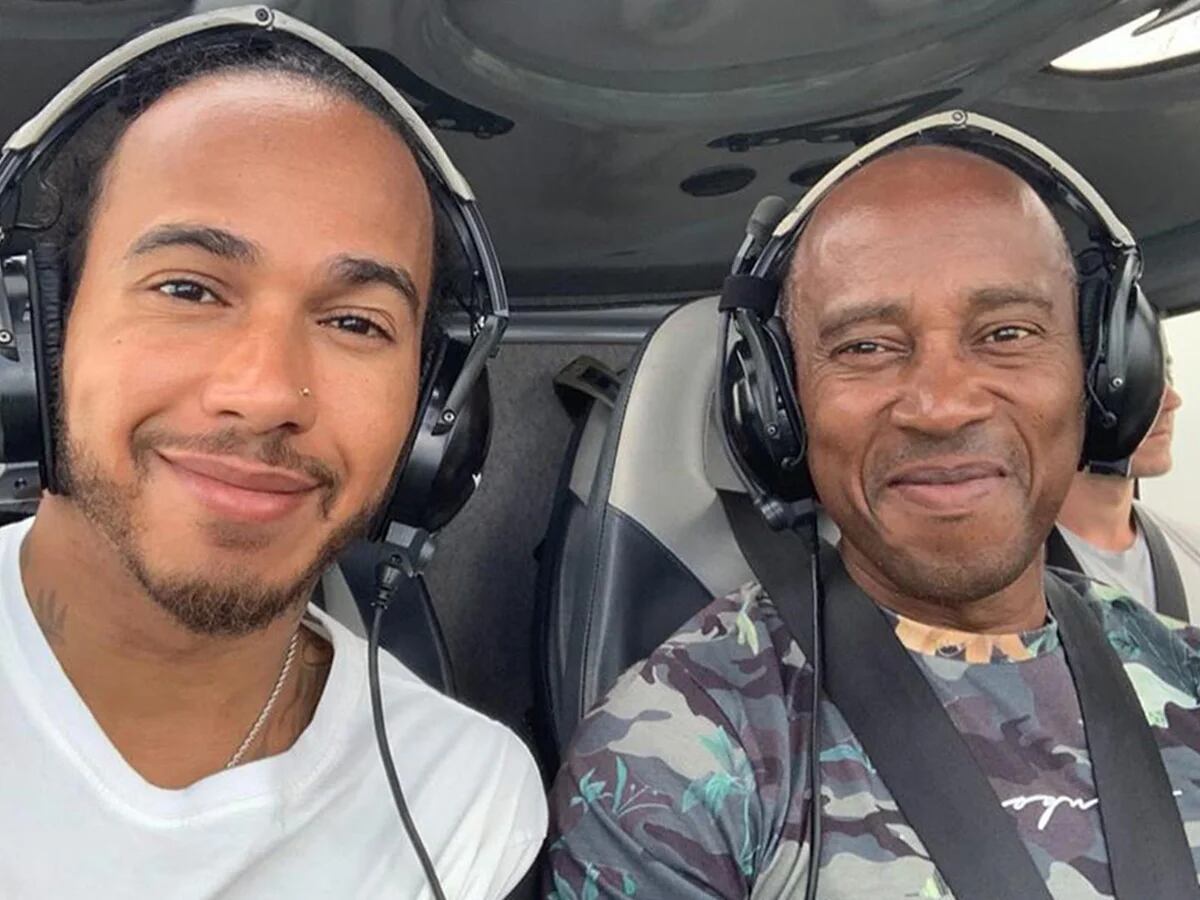 Lewis Hamilton y su padre Anthony 