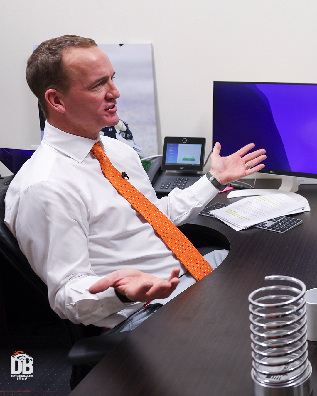 Peyton Manning in the video with which the Broncos revealed the NFL schedule
