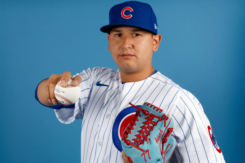 Javier Assad, pitcher for the Cubs in MLB