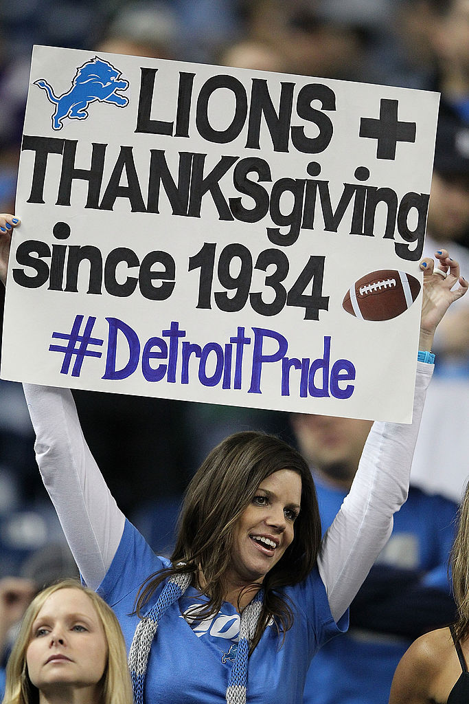 Lions fans on Thanksgiving