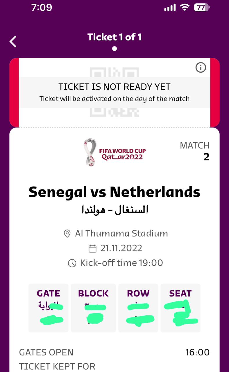 World Cup Qatar 2022 digital tickets
