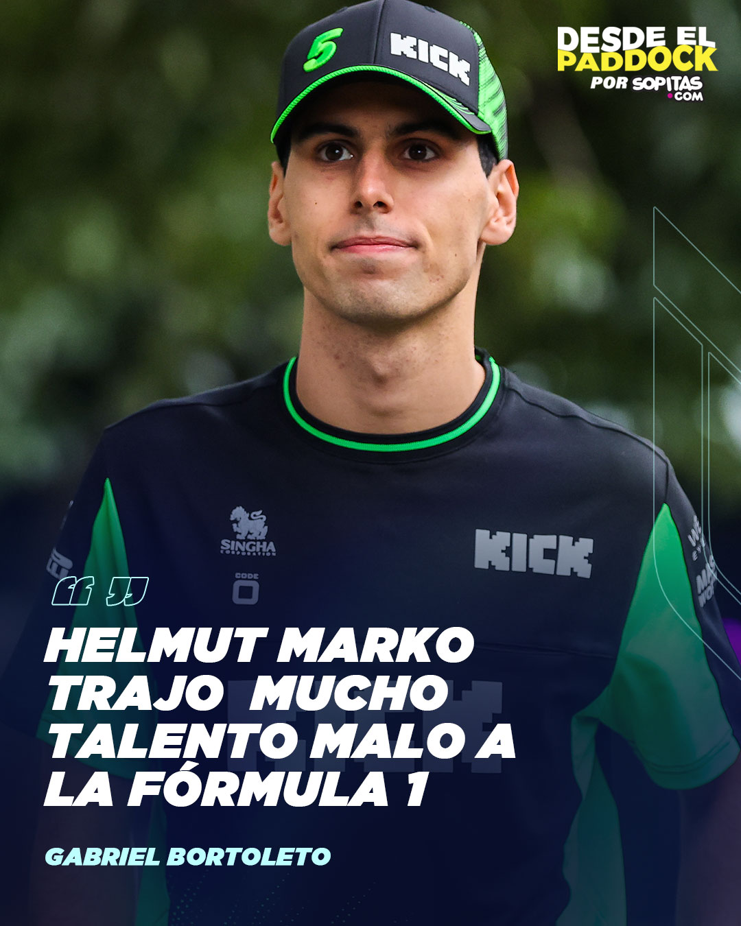 Gabriel Bortoleto sobre Helmut Marko