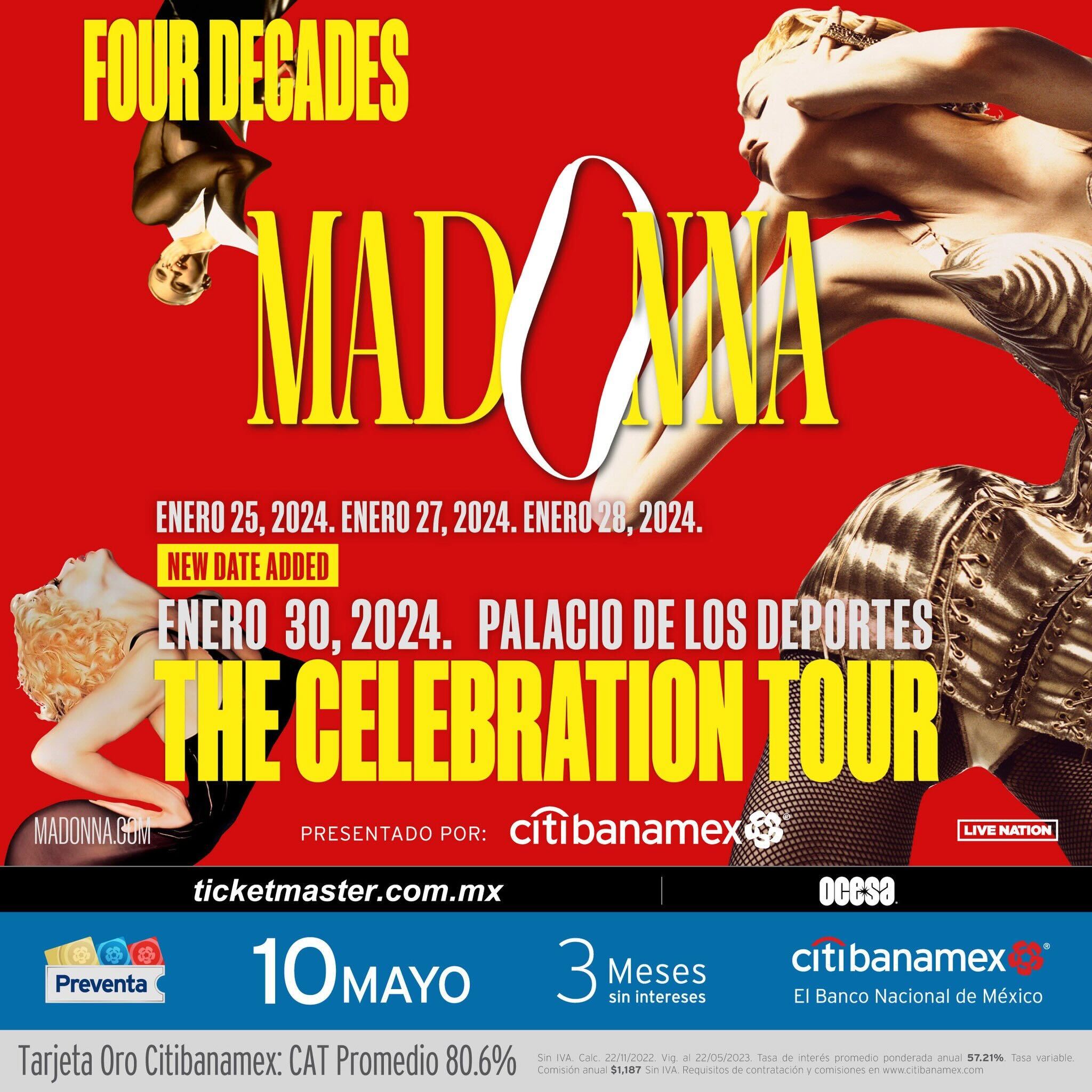 Prices, dates and everything about Madonna's concerts in Mexico for her 40-year career