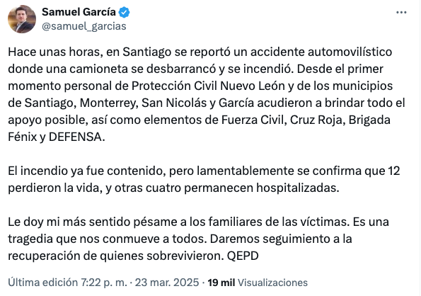 respuesta-de-samuel-garcia-sobre-accidente-en-cola-de-caballo