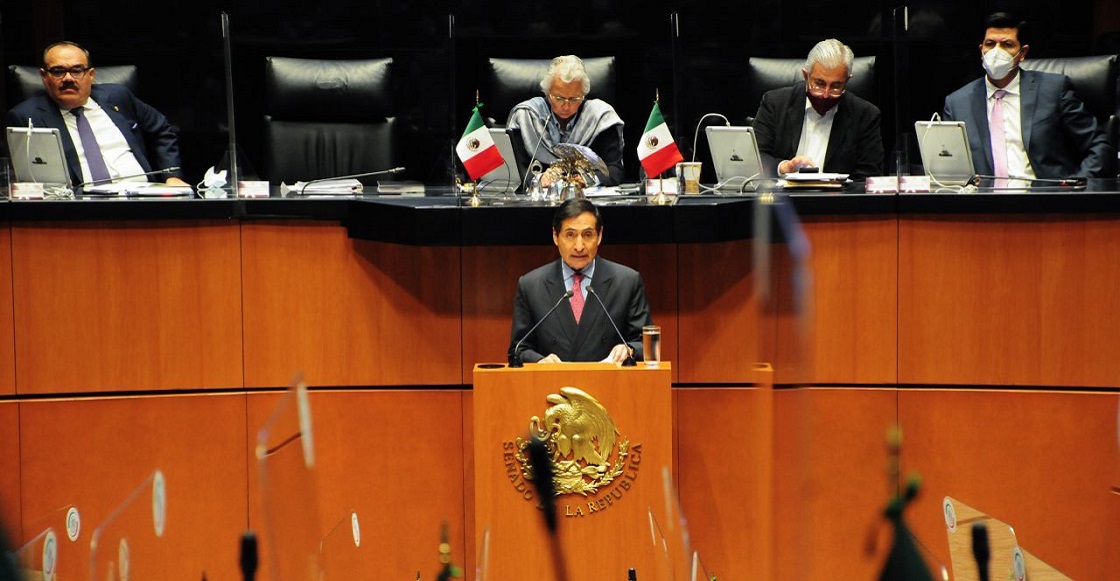 CIUDAD DE MÉXICO, 13SEPTIEMBRE2021.- Rogelio Ramírez de la O, secretario de Hacienda y Crédito Público, compareció ante el pleno del Senado de la República en torno a la entrega del Tercer Informe de Gobierno del presidente de México, Andrés Manuel López Obrador.