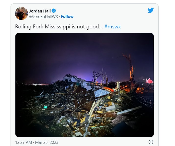 Photos and videos: The terrible images of the tornado in Mississippi