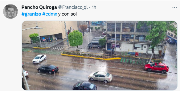 Clothes!  The videos and images of the hail that fell this afternoon in CDMX and Edomex
