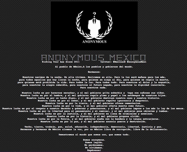 Anonymous hackea Sedena