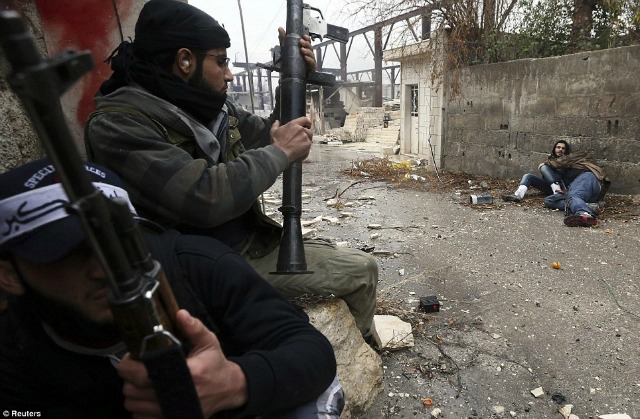 En las calles de Damasco, los lanzacohetes RPG son comunes.