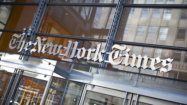 New York Times' Quarterly Profits Falls 58 Percent