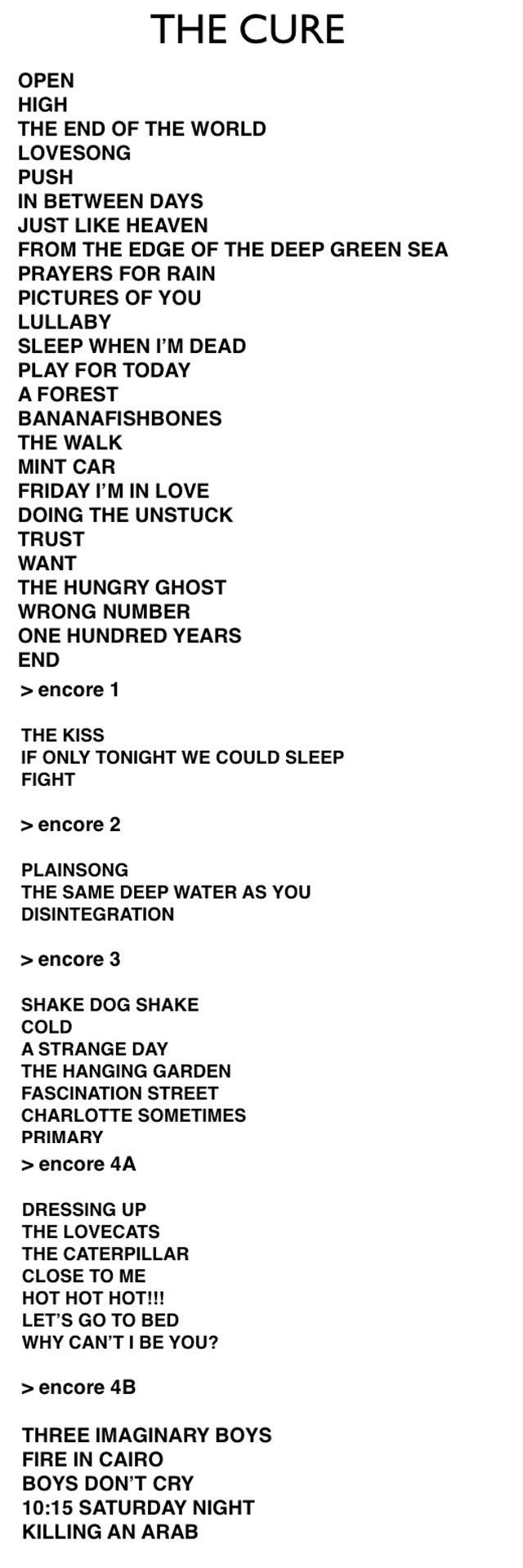 THE-CURE-MEXICO-SETLIST-2013