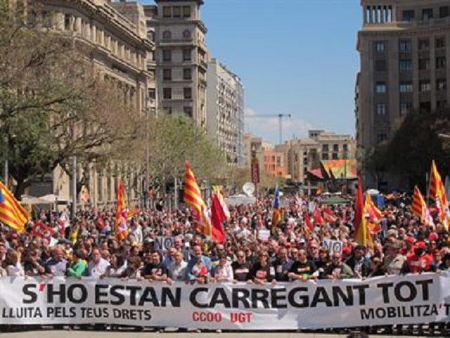 barcelona manifestaciones desempleo mayo