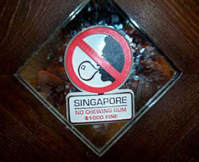 prohibicion chicle en singapur