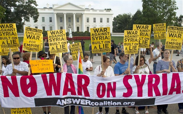 protestas estados unidos ataque en siria