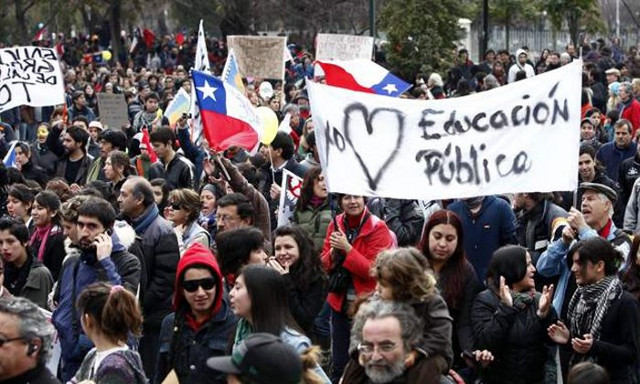 Protesta-de-estudiantes-en-Chile