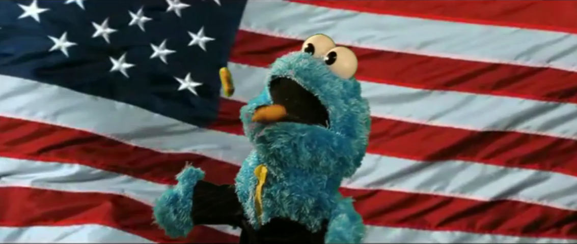 muppets come galletas bandera estados unidos