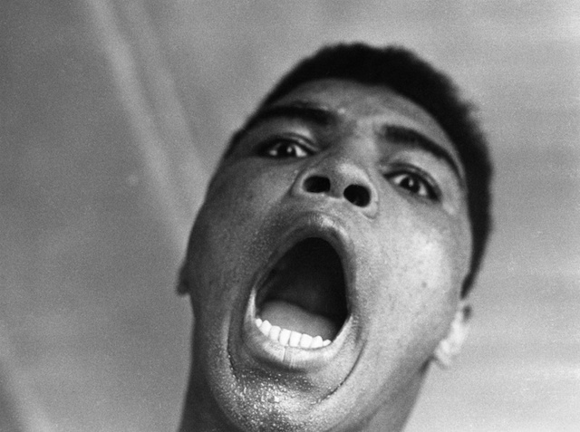 Muhammad Ali - with his big mouth open. HG:2fGREG:2fOBSERVERhh6996.JPG