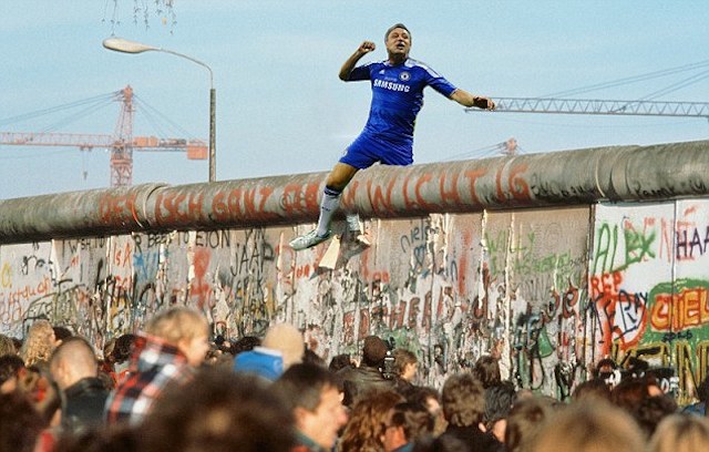 John Terry helps bring down the Berlin wall