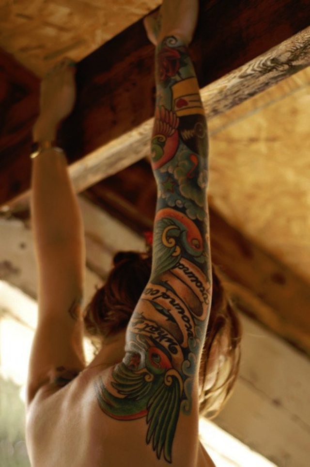 sexy-inked-girls-tattoos-tatts-chicquero-full-arm-tattoo