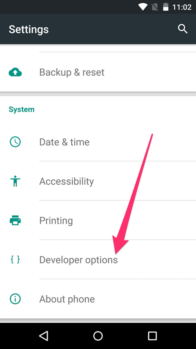 Developer Options Android