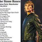 The Stone Roses Heaton Park Manchester 2012 setlist junio 29
