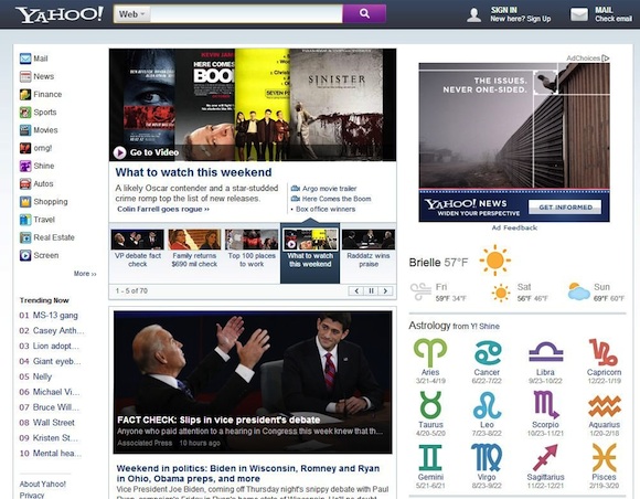 Así se ve la nueva interfaz de Yahoo! - Sopitas.com