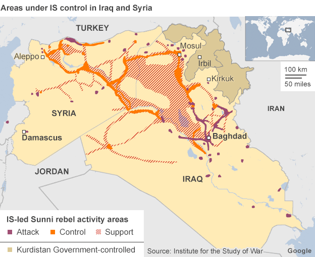 Ocupación ISIS en Siria e Irak 