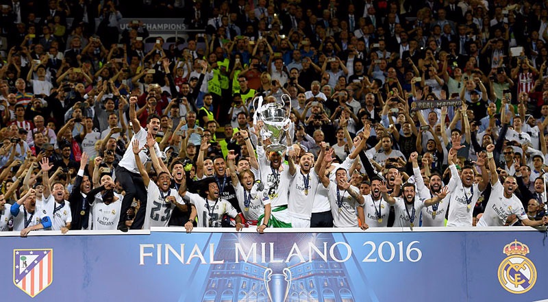Real Madrid festeja el titulo de la Champions League