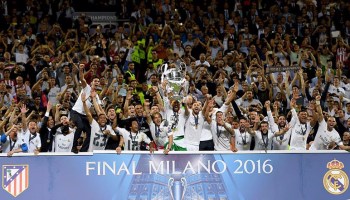 Real Madrid festeja el titulo de la Champions League