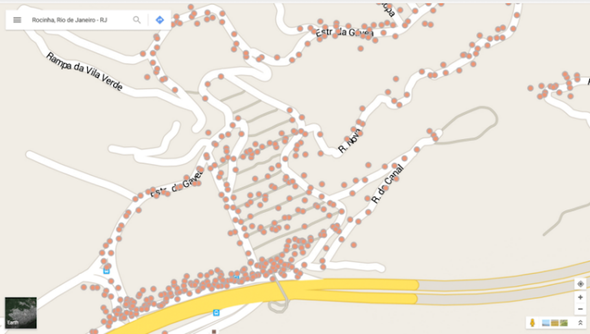google maps favela