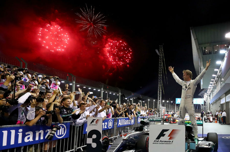 Rosberg, nuevo líder en la F1 luego de ganar en Singapur
