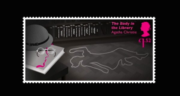 para celebrar el nacimiento de Agatha Christie el correo inglés puso en circulación seis estampillas