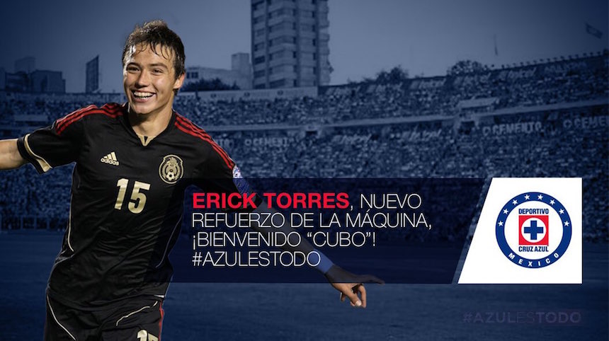 Erick 'Cubo' Torres, fichaje de Cruz Azul