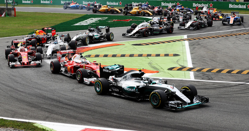 Nico Rosberg dominó de principio a fin la carrera de Italia 