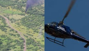 Presuntos miembros del crimen organizado derribaron un helicóptero de la Policía Estatal de Michoacán