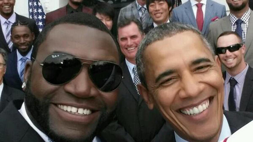Selfie de David Ortiz con Barack Obama