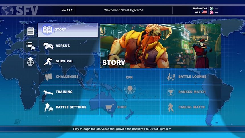Street Fighter 5 Modos de Juego