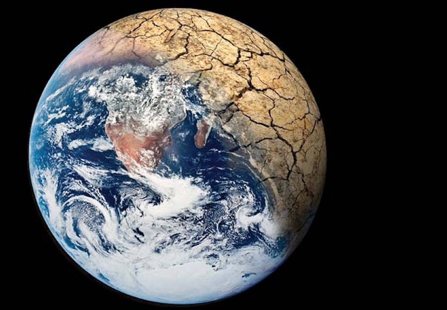 Calentamiento global - Tierra en desertificación.