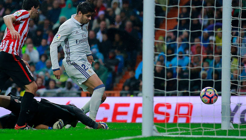 Álvaro Morata marcó el gol que le dio los tres puntos al Madrid 