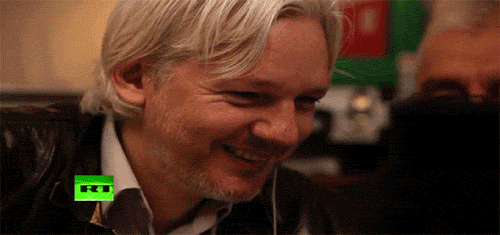 Julian Assange - Risa - GIF
