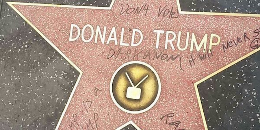 Vandalismo en la estrella de Trump